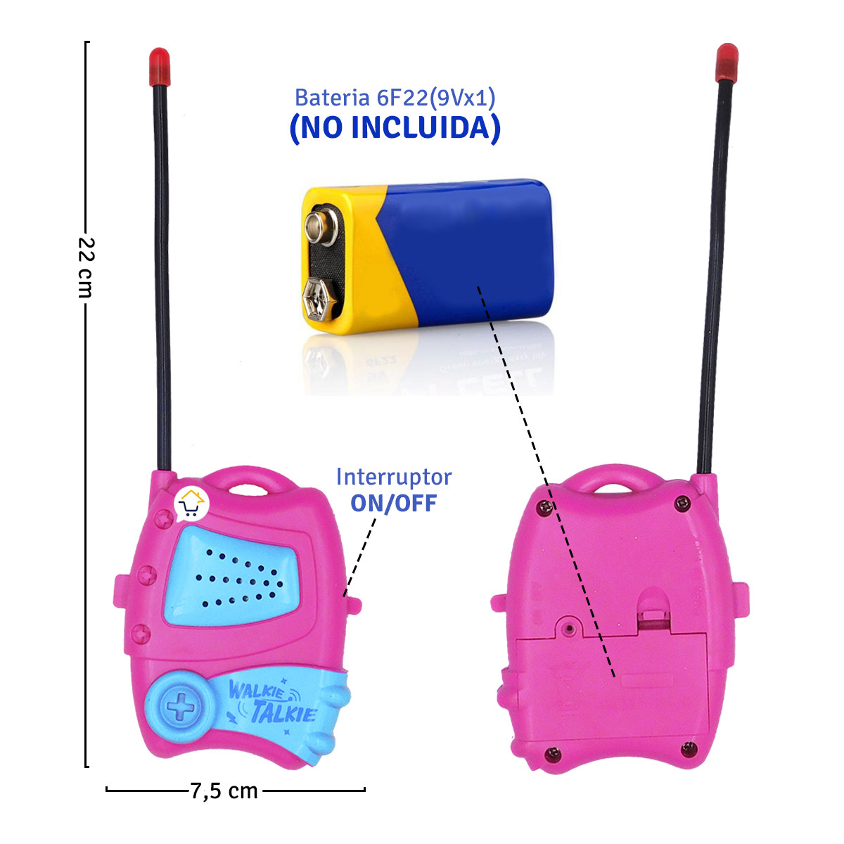 Miniatura 2 de Walkie Talkies Infantil Princesas WT103